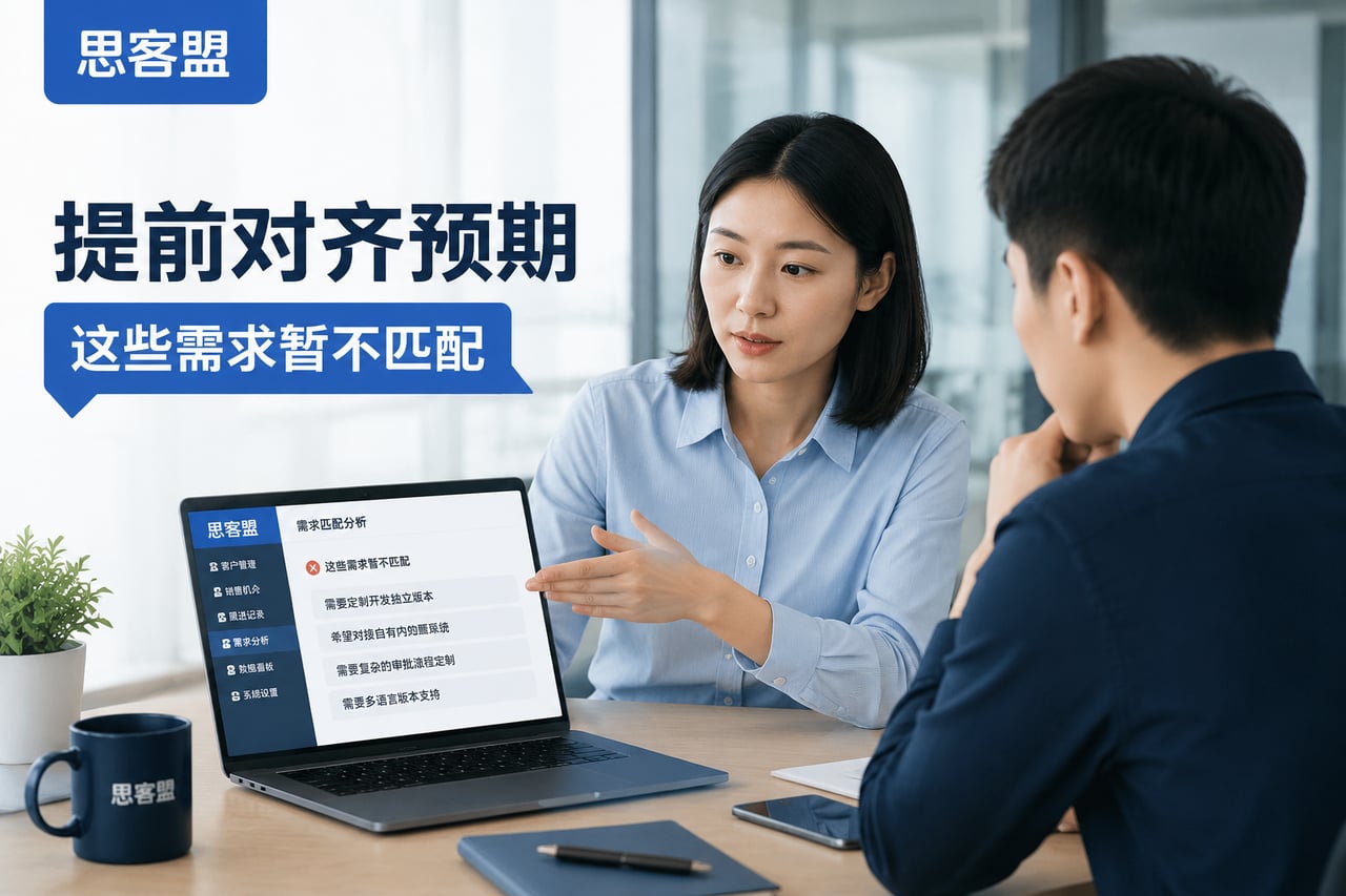 《B2B销售跟进客户选SCRM：别让原生企微拖慢转化节奏》 · 提前对齐预期：这些需求暂不匹配