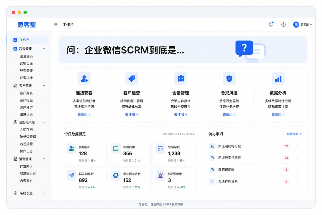 企业微信SCRM到底是做什么的，和原示意
